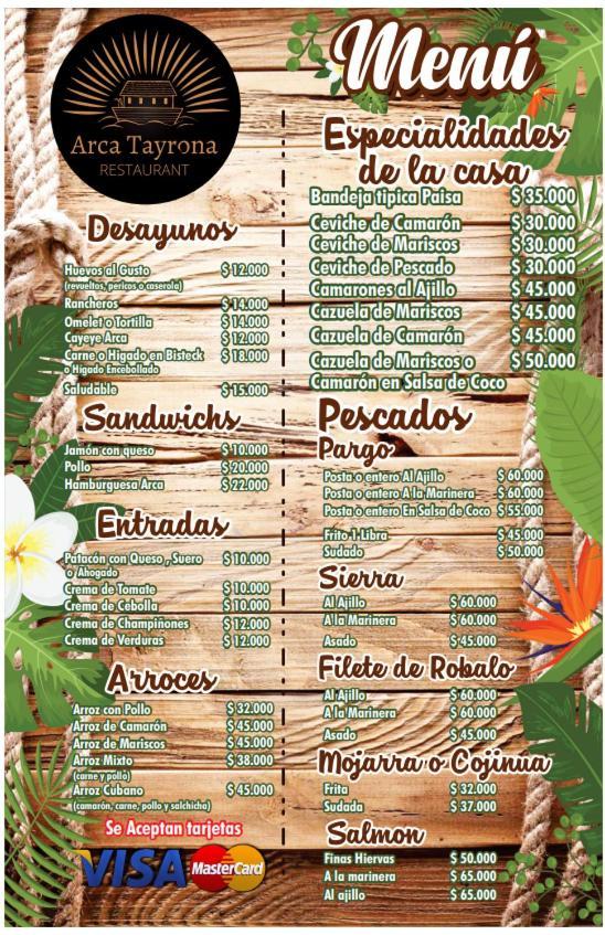 Arca Tayrona Restaurant & Hostal 洛斯纳兰霍斯 外观 照片